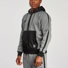LEONE HOODED SWEATSHIRT MELANGE - GREY